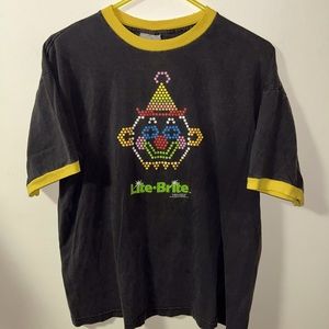 Vintage Stanley Desantis Hasbro Lite Brite Ringer Shirt~Super Rare! Sz:Large!